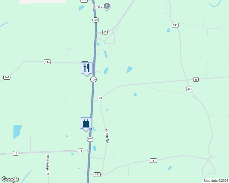 map of restaurants, bars, coffee shops, grocery stores, and more near 334 Co Road 38 in Winfield