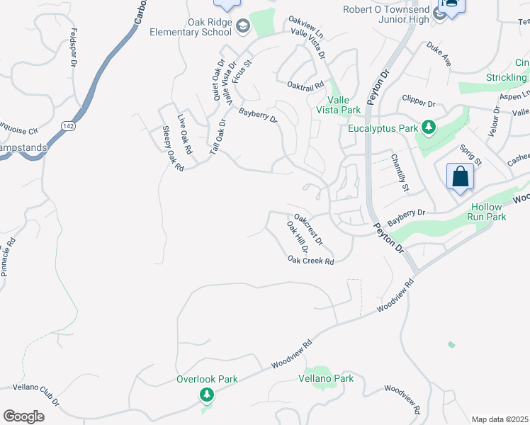 map of restaurants, bars, coffee shops, grocery stores, and more near 15904 Oak Canyon Drive in Chino Hills