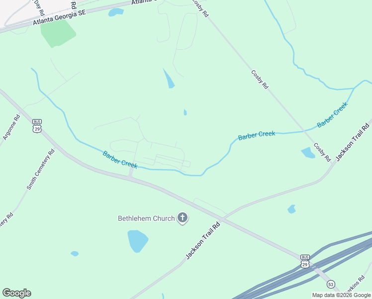 map of restaurants, bars, coffee shops, grocery stores, and more near 935 Widener Memorial Blvd in Winder
