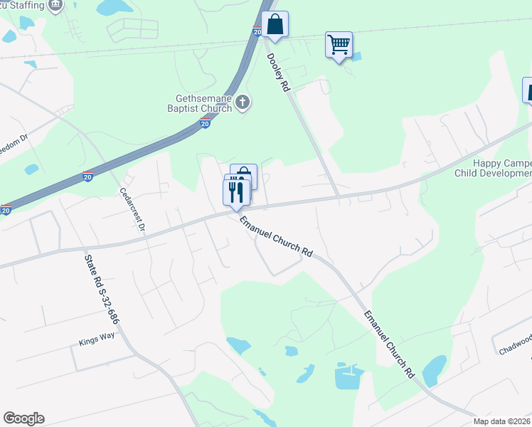 map of restaurants, bars, coffee shops, grocery stores, and more near 655 Two Notch Road in Lexington