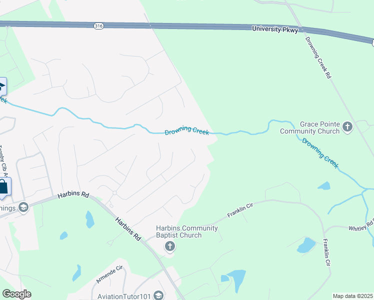 map of restaurants, bars, coffee shops, grocery stores, and more near 3126 Cove View Court Southeast in Dacula