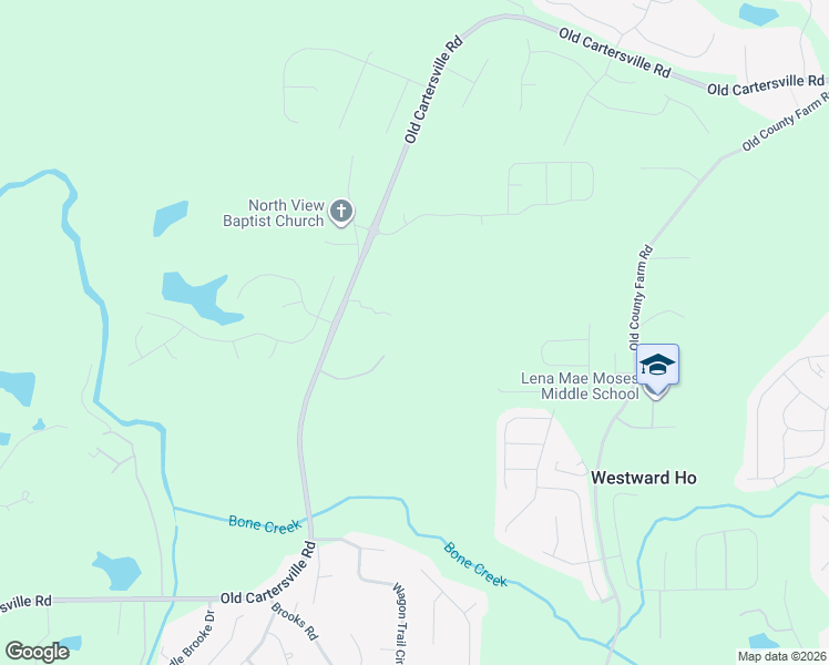 map of restaurants, bars, coffee shops, grocery stores, and more near 2658 Old Cartersville Rd in Dallas