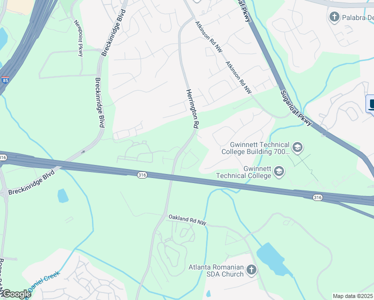 map of restaurants, bars, coffee shops, grocery stores, and more near 1587 Herrington Road in Lawrenceville