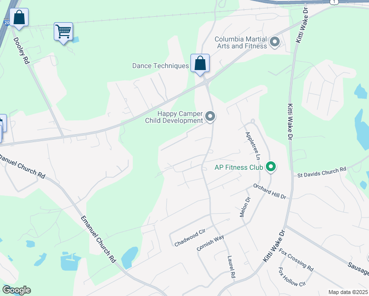 map of restaurants, bars, coffee shops, grocery stores, and more near 656 Laurel Road in Lexington