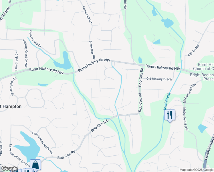 map of restaurants, bars, coffee shops, grocery stores, and more near 3011 Stoneridge Court in Marietta