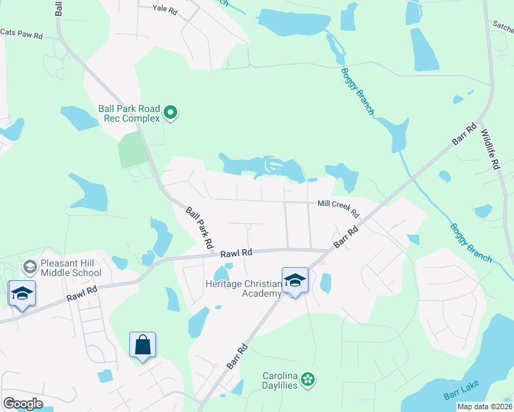 map of restaurants, bars, coffee shops, grocery stores, and more near 206 Mill Creek Road in Lexington