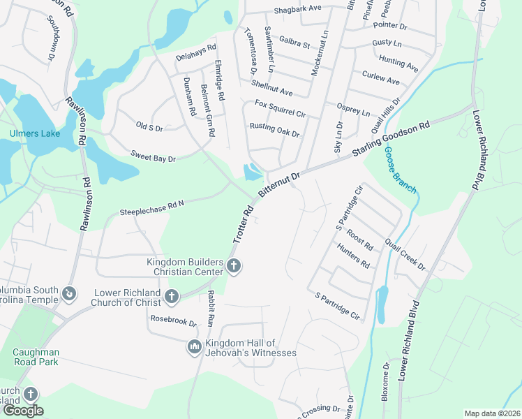 map of restaurants, bars, coffee shops, grocery stores, and more near 1047 Bitternut Road in Columbia