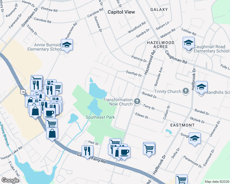 map of restaurants, bars, coffee shops, grocery stores, and more near 188 Gayle Pond Trace in Columbia