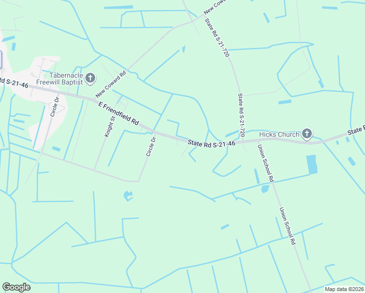 map of restaurants, bars, coffee shops, grocery stores, and more near 430 East Friendfield Road in Coward