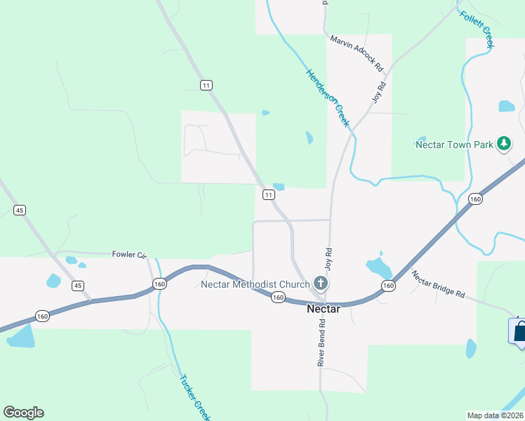 map of restaurants, bars, coffee shops, grocery stores, and more near 241 Odice Branham Road in Cleveland
