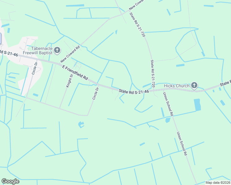 map of restaurants, bars, coffee shops, grocery stores, and more near 430 East Friendfield Road in Coward