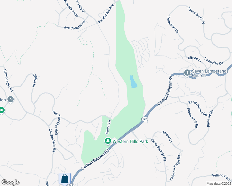 map of restaurants, bars, coffee shops, grocery stores, and more near 15661 Canon Lane in Chino Hills