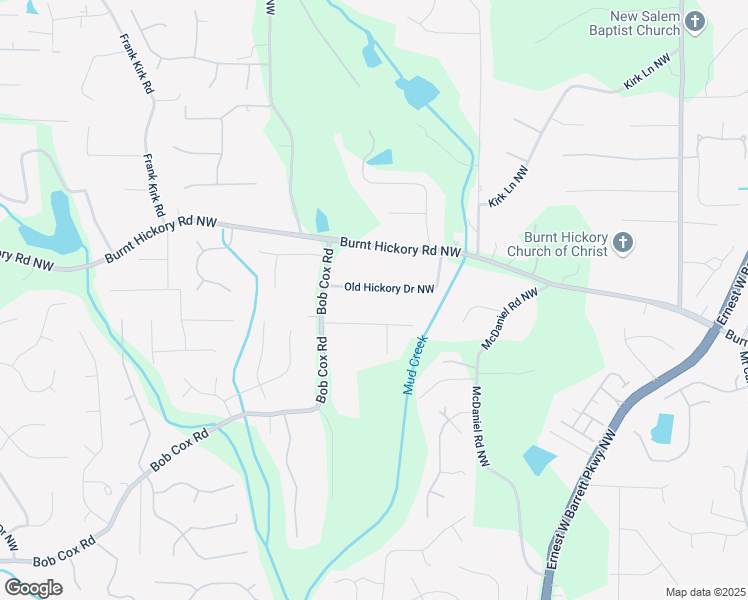 map of restaurants, bars, coffee shops, grocery stores, and more near 2647 Old Hickory Drive Northwest in Marietta