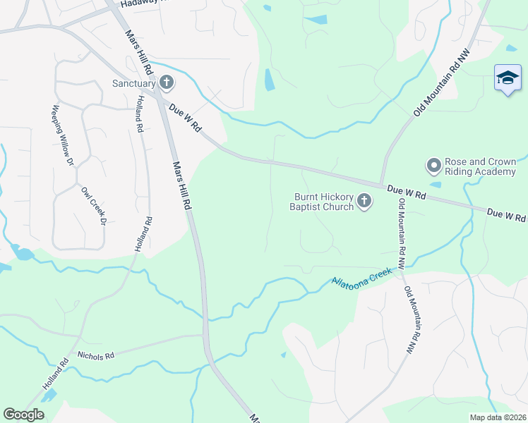 map of restaurants, bars, coffee shops, grocery stores, and more near 385 Scott Farm Drive in Powder Springs