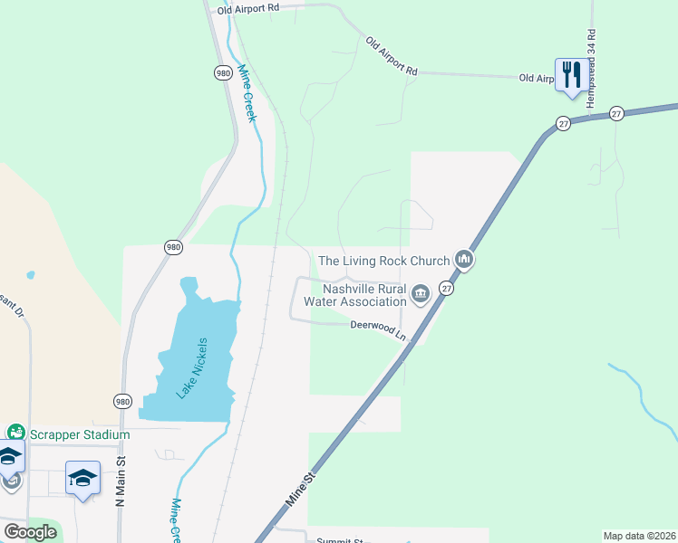 map of restaurants, bars, coffee shops, grocery stores, and more near 303 Doe Run in Nashville