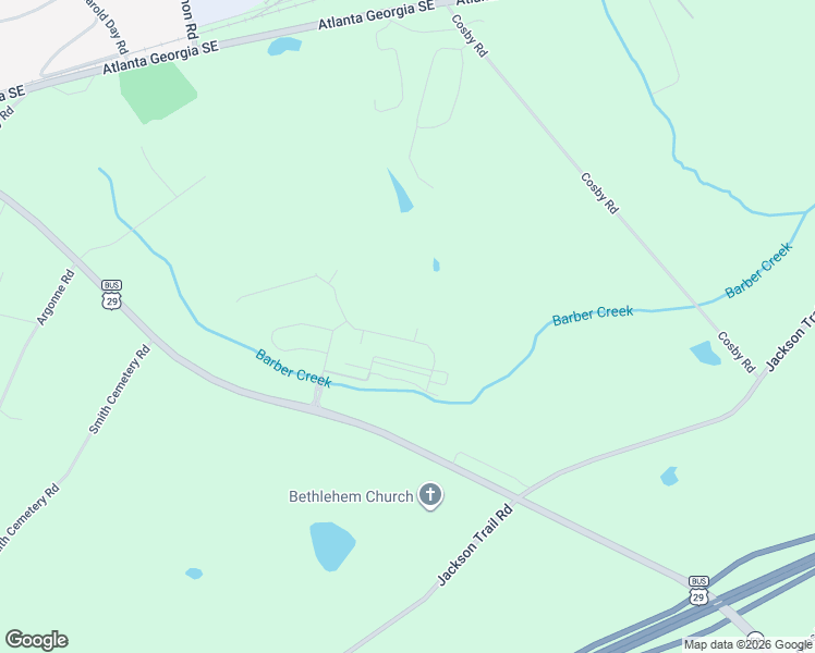 map of restaurants, bars, coffee shops, grocery stores, and more near 923 Widener memorial Boulevard in Winder