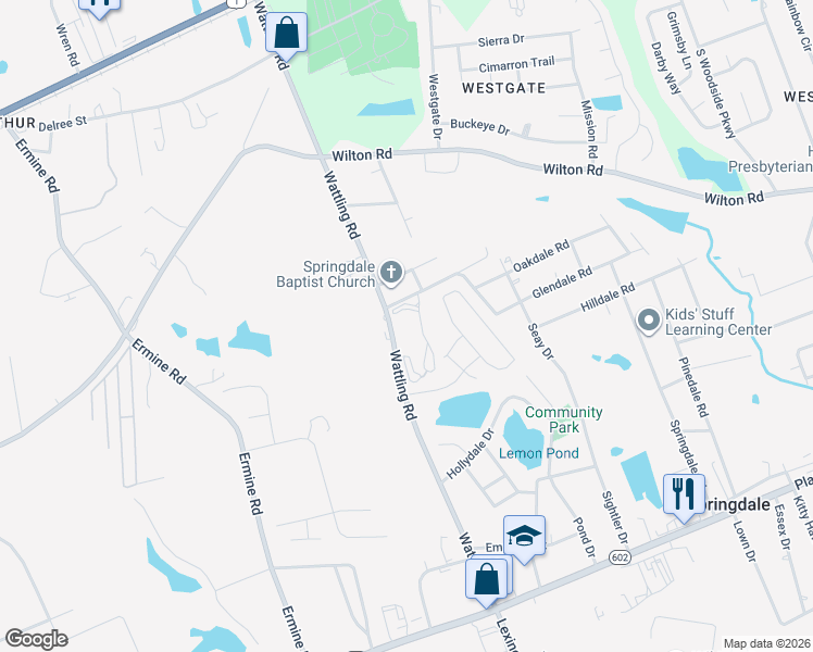 map of restaurants, bars, coffee shops, grocery stores, and more near 361 Wattling Road in West Columbia