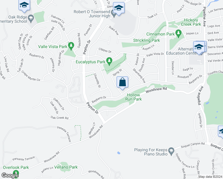 map of restaurants, bars, coffee shops, grocery stores, and more near 15869 Tern Street in Chino Hills