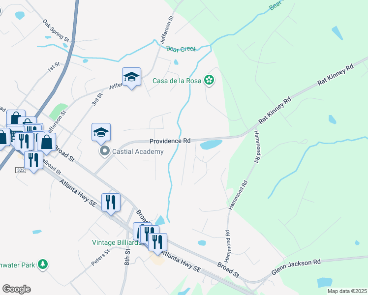 map of restaurants, bars, coffee shops, grocery stores, and more near 373 April Court in Statham