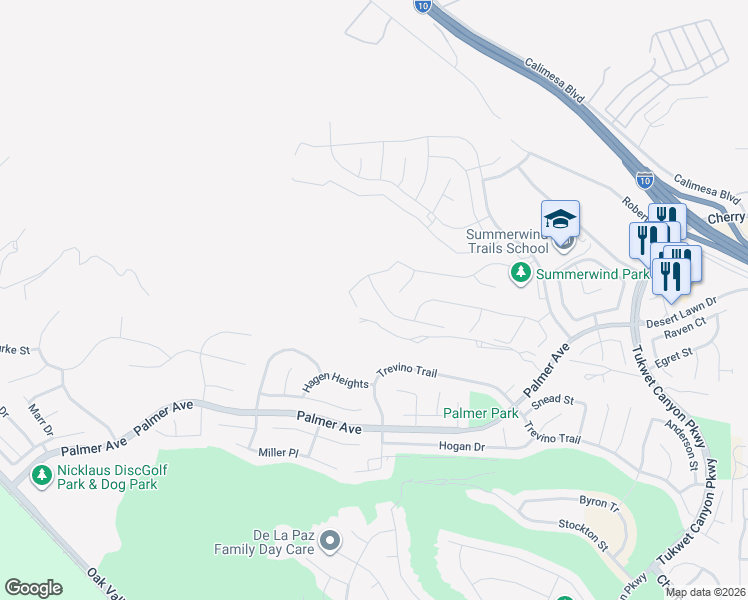 map of restaurants, bars, coffee shops, grocery stores, and more near 1453 Dittany Court in Beaumont