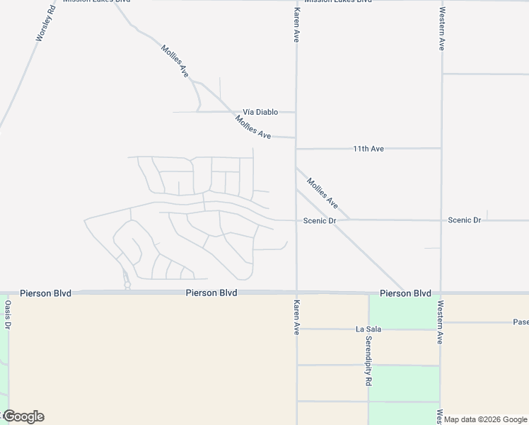 map of restaurants, bars, coffee shops, grocery stores, and more near 62818 North Crescent Street in Desert Hot Springs