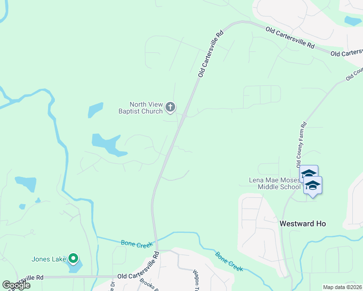 map of restaurants, bars, coffee shops, grocery stores, and more near 2780 Old Cartersville Road in Dallas