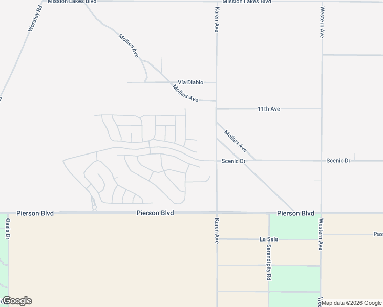 map of restaurants, bars, coffee shops, grocery stores, and more near 62818 North Crescent Street in Desert Hot Springs