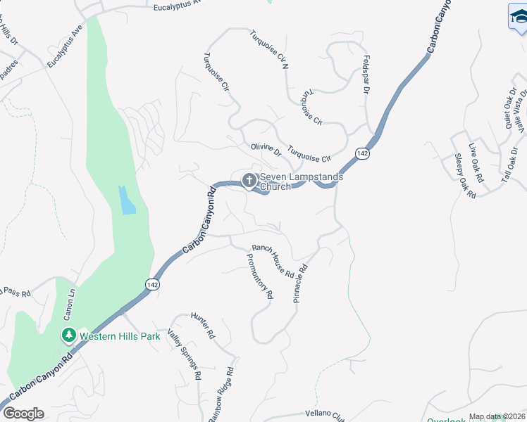 map of restaurants, bars, coffee shops, grocery stores, and more near 2222 Carbon Canyon Road in Chino Hills