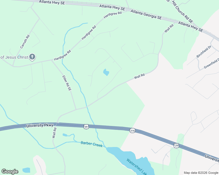 map of restaurants, bars, coffee shops, grocery stores, and more near 575 Wall Road in Statham