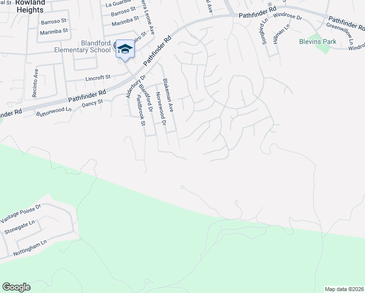 map of restaurants, bars, coffee shops, grocery stores, and more near 3046 Blakeman Avenue in Rowland Heights