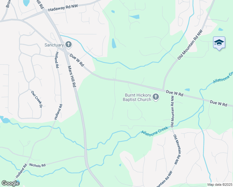 map of restaurants, bars, coffee shops, grocery stores, and more near 440 Scott Farm Drive in Powder Springs