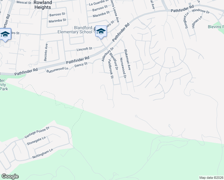 map of restaurants, bars, coffee shops, grocery stores, and more near 18575 Fieldbrook Street in Rowland Heights