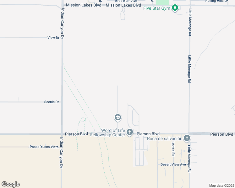 map of restaurants, bars, coffee shops, grocery stores, and more near 66781 Desert Terrace Way in Desert Hot Springs