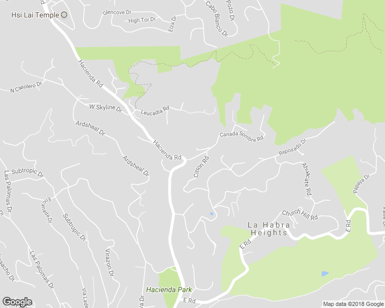 map of restaurants, bars, coffee shops, grocery stores, and more near 109 Canada Sombre Road in La Habra Heights