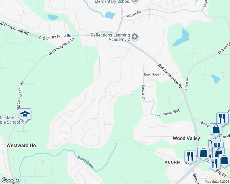 map of restaurants, bars, coffee shops, grocery stores, and more near 236 Valor Ridge Drive in Dallas