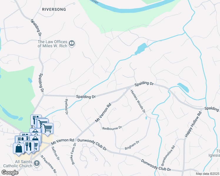 map of restaurants, bars, coffee shops, grocery stores, and more near 230 Westminster Place in Atlanta