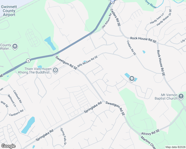 map of restaurants, bars, coffee shops, grocery stores, and more near 255 Chapel Station Lane Southeast in Lawrenceville