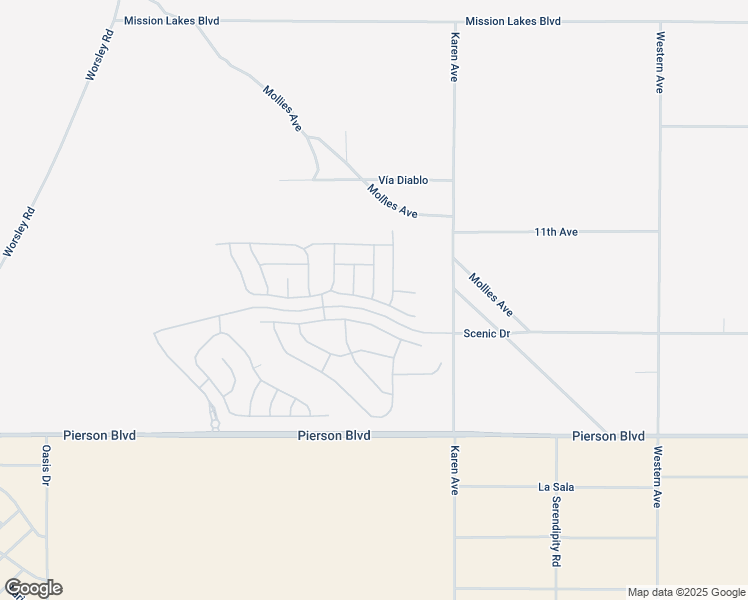 map of restaurants, bars, coffee shops, grocery stores, and more near Rainbow Lane in Desert Hot Springs