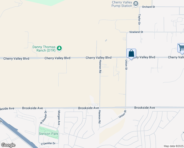 map of restaurants, bars, coffee shops, grocery stores, and more near 37565 Cherry Valley Boulevard in Cherry Valley