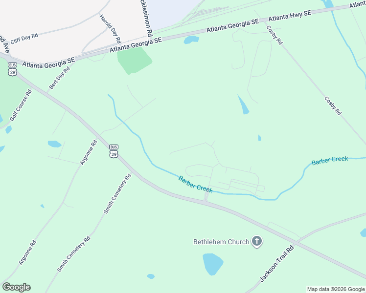 map of restaurants, bars, coffee shops, grocery stores, and more near 152 Heartland Circle in Winder