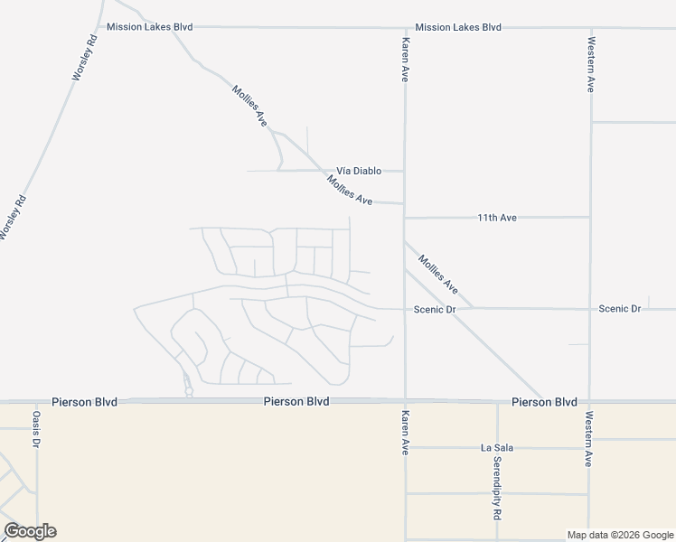 map of restaurants, bars, coffee shops, grocery stores, and more near 11318 Inspiration Drive in Desert Hot Springs