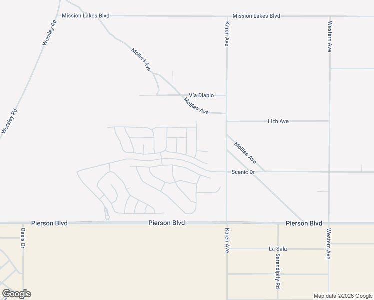 map of restaurants, bars, coffee shops, grocery stores, and more near 11319 Inspiration Drive in Desert Hot Springs