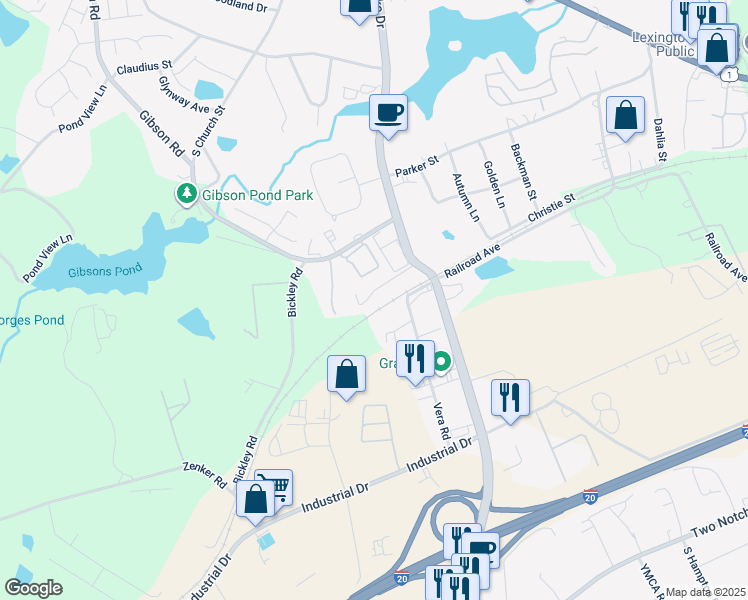 map of restaurants, bars, coffee shops, grocery stores, and more near 217 Cinnamon Hills Lane in Lexington
