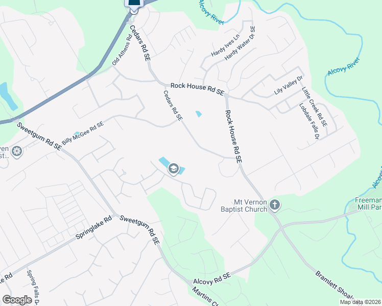 map of restaurants, bars, coffee shops, grocery stores, and more near 1280 Cedars Road in Lawrenceville