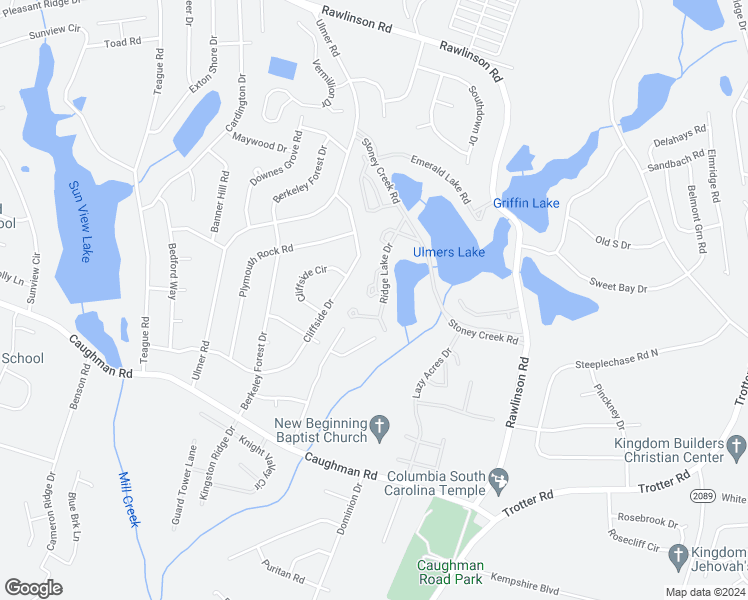 map of restaurants, bars, coffee shops, grocery stores, and more near 104 Ligustrum Lane in Columbia