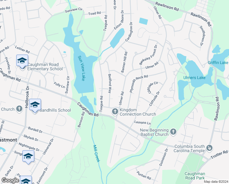 map of restaurants, bars, coffee shops, grocery stores, and more near 6 Regents Court in Columbia