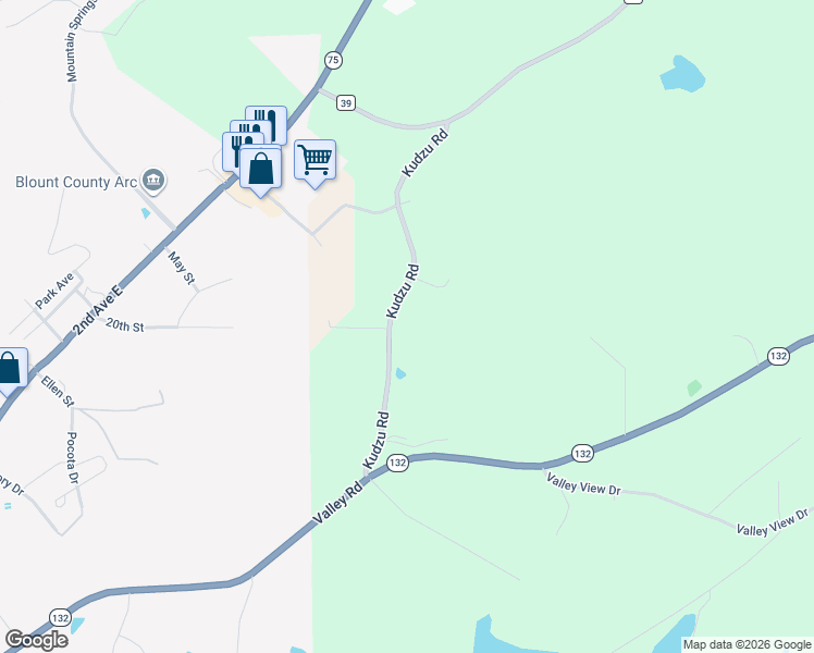 map of restaurants, bars, coffee shops, grocery stores, and more near 387 Kudzu Road in Oneonta