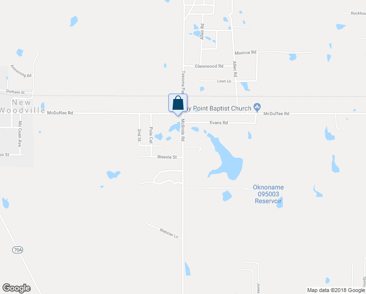 map of restaurants, bars, coffee shops, grocery stores, and more near Texoma Park Road in Kingston