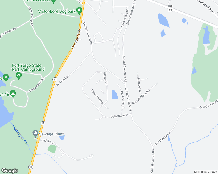 map of restaurants, bars, coffee shops, grocery stores, and more near 1218 Dianne Drive in Winder