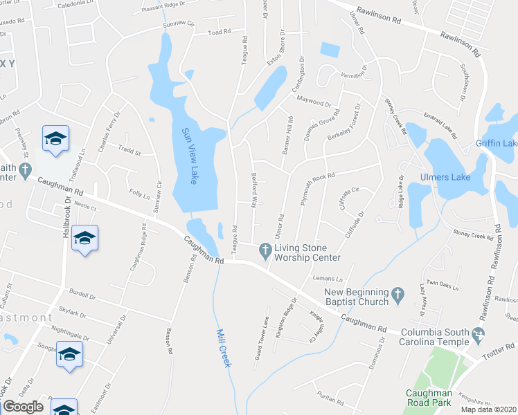map of restaurants, bars, coffee shops, grocery stores, and more near 2 Regents Court in Columbia